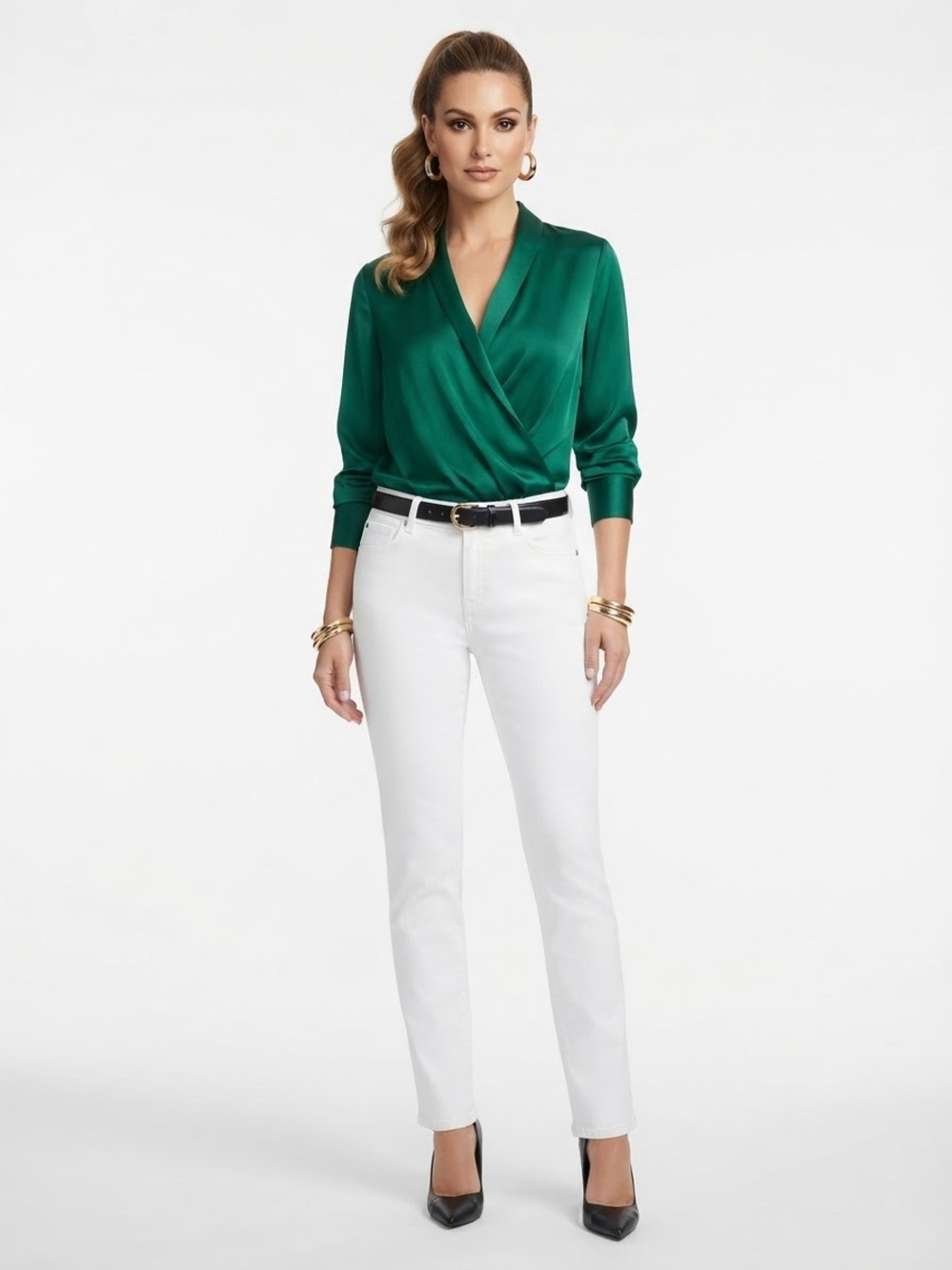 Dana Buchman White Pants Size 14 Stretch Mid Rise Straight Leg